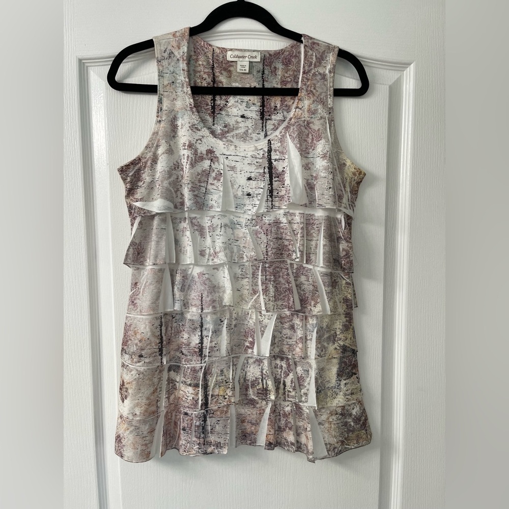 Coldwater Creek Ruffled/Layered Tank